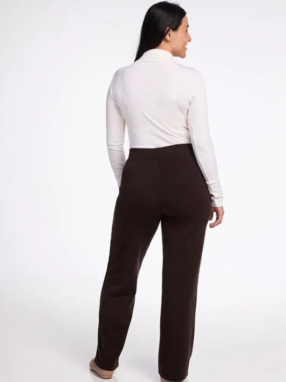 WoolX Ellie Women’s Merino-Blend Wide Legged Pants - X-small French Roast - Picture 2 of 3